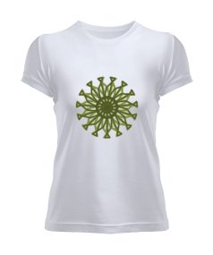 Tisho - Yeşil desenli Kadın Tişört