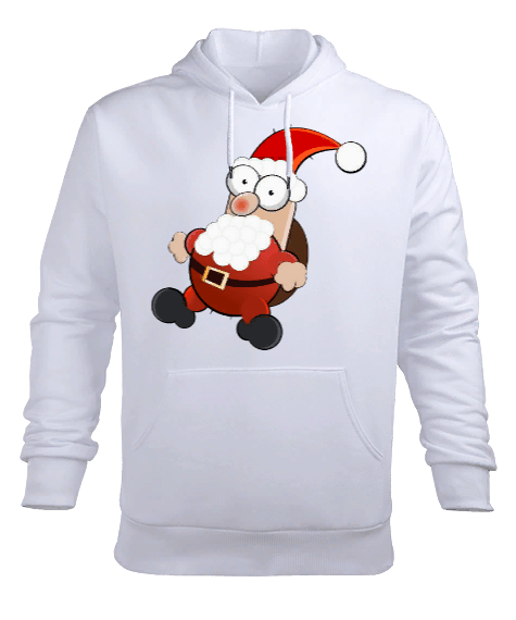 Tisho - Yılbaşı Konsepti Erkek Kapüşonlu Hoodie Sweatshirt