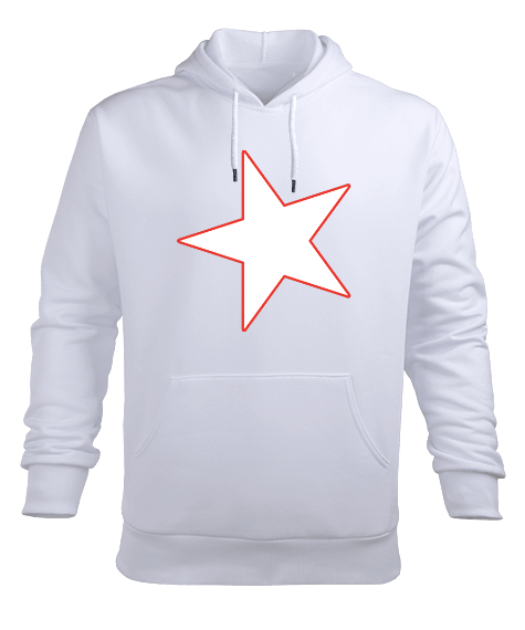 Tisho - YILDIZ Erkek Kapüşonlu Hoodie Sweatshirt