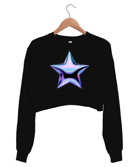 Tisho - Yıldız Kadın Crop Sweatshirt