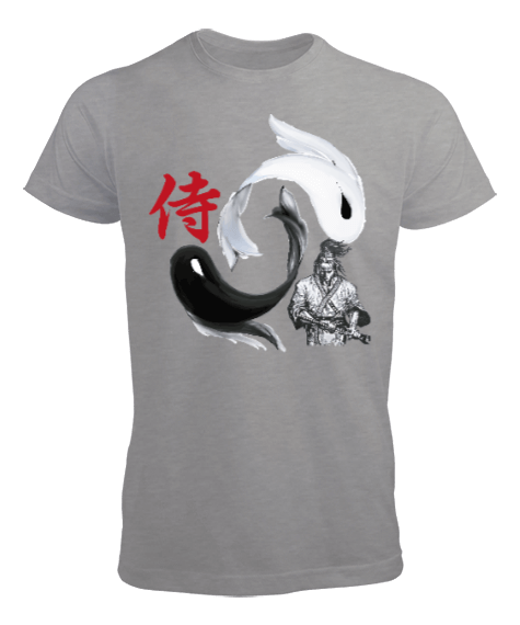 Tisho - Yin yang, samurai Erkek Tişört