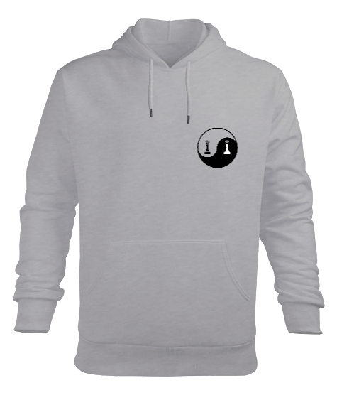 Tisho - Yin Yang Satranç Erkek Kapüşonlu Hoodie Sweatshirt