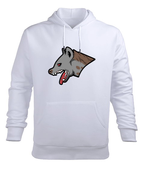 Tisho - Yırtıcı vahşi dişli köpek Erkek Kapüşonlu Hoodie Sweatshirt