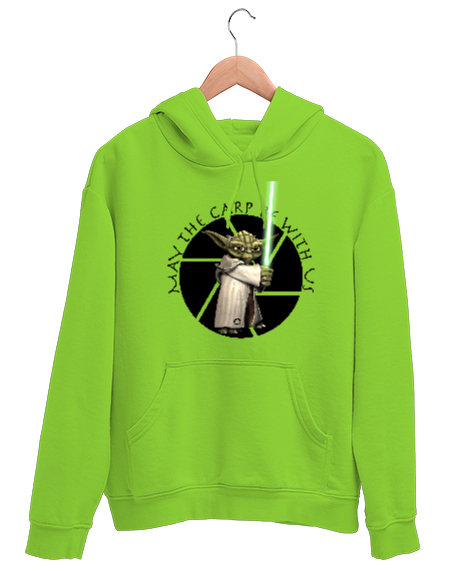 Tisho - Yoda Fıstık Yeşili Unisex Kapşonlu Sweatshirt