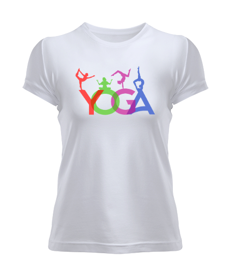 Tisho - Yoga Çakra Om Meditasyon Blu V4 Beyaz Kadın Tişört