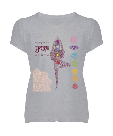 Tisho - Yoga Kadın V Yaka Tişört