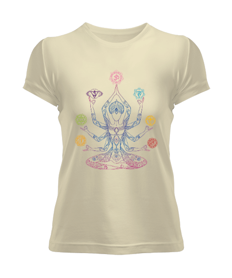 Tisho - Yoga Lotus Meditasyon Sağlık Kadın Tişört
