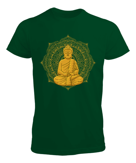 Tisho - YOGA - MEDİTASYON Golden Buddha Erkek Tişört