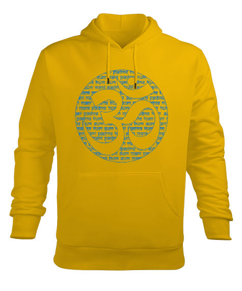 Tisho - YOGA - MEDİTASYON Mantra Om Erkek Kapüşonlu Hoodie Sweatshirt