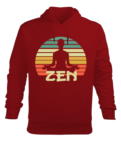 Tisho - YOGA - MEDİTASYON Zen Lotus Erkek Kapüşonlu Hoodie Sweatshirt