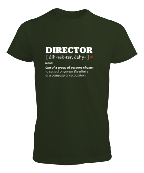 Tisho - Yönetici - Direktör Haki Yeşili Erkek Tişört