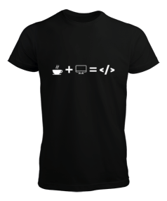 Tisho - YS02 - Coffee Computer Coding Erkek Tişört