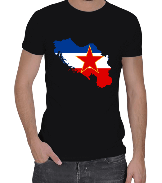 Tisho - Yugoslavya bayrağı Erkek Regular Kesim Tişört