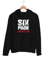 Yükleme - Six Pack Loading Siyah Unisex Kapşonlu Sweatshirt - Tisho
