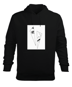 yüz desenli Erkek Kapüşonlu Hoodie Sweatshirt - Tisho