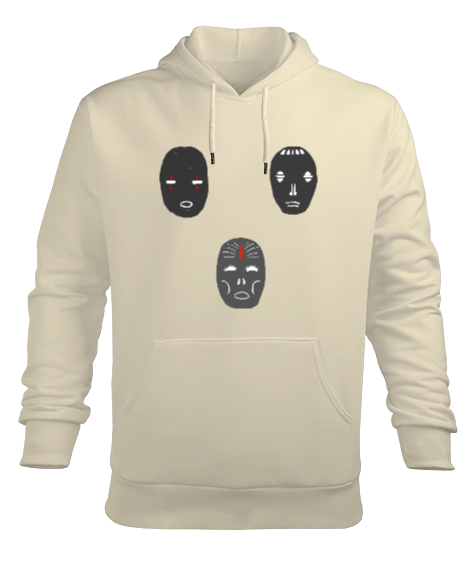 Tisho - Yüzler Erkek Kapüşonlu Hoodie Sweatshirt