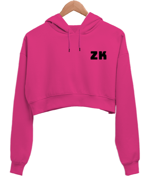 Tisho - Z kuşağı Kadın Crop Hoodie Kapüşonlu Sweatshirt