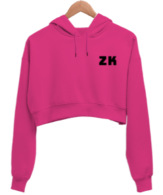 Z kuşağı Kadın Crop Hoodie Kapüşonlu Sweatshirt - Tisho