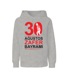 Zafer Bayramı baskılı erkek Çocuk Unisex Hoodie Kapüşonlu - Tisho