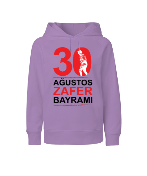 Zafer Bayramı baskılı kız Çocuk Unisex Hoodie Kapüşonlu - Tisho