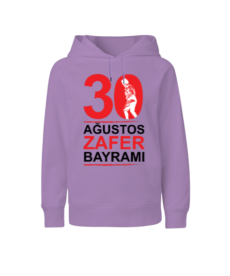 Tisho - Zafer Bayramı baskılı kız Çocuk Unisex Hoodie Kapüşonlu