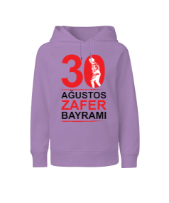 Zafer Bayramı baskılı kız Çocuk Unisex Hoodie Kapüşonlu - Tisho