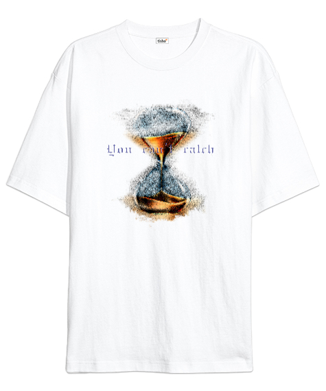 Tisho - Zaman Beyaz Oversize Unisex Tişört