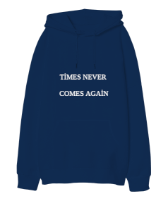 ZAMAN GERİ ALINMAZ Oversize Unisex Kapüşonlu Sweatshirt - Tisho