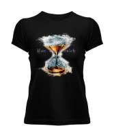 Zaman Siyah Kadın Tişört - Tisho