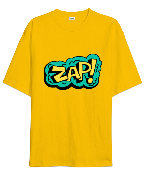 Tisho - ZAP Sarı Oversize Unisex Tişört