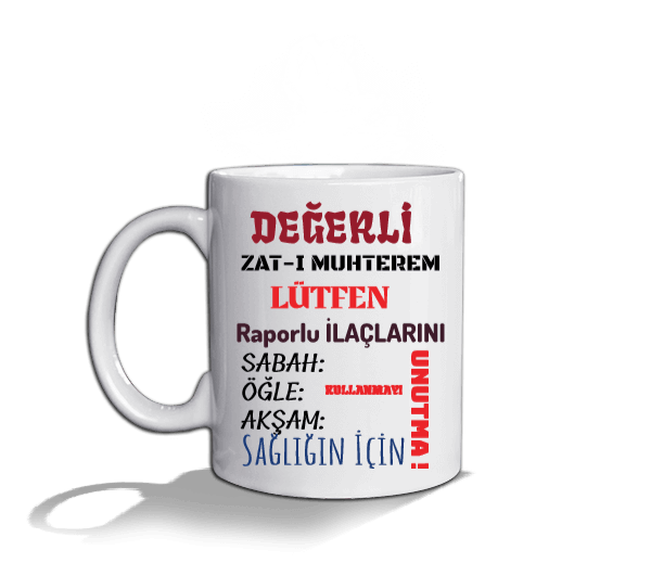 Tisho - ZAT-I MUHTEREM Beyaz Kupa Bardak