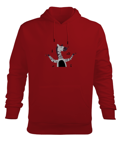 Zebra Erkek Kapüşonlu Hoodie Sweatshirt - Tisho