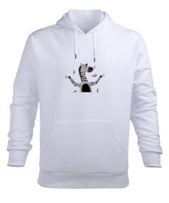 Zebra Erkek Kapüşonlu Hoodie Sweatshirt - Tisho