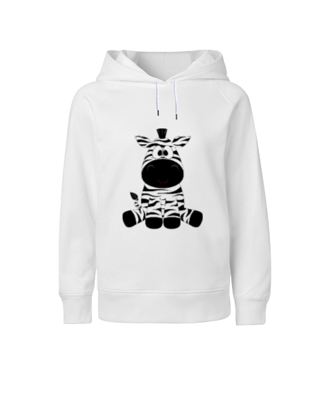 Tisho - Zebralı Çocuk Unisex Hoodie Kapüşonlu