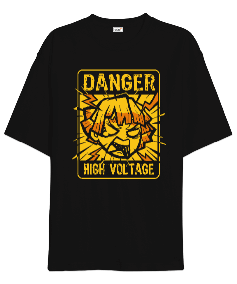 Tisho - Zenitsu Agatsuma - Demon Slayer Oversize Unisex Tişört