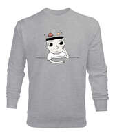 Zihin ve Gezegenler Gri Erkek Sweatshirt - Tisho