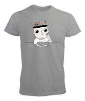 Zihin ve Gezegenler Gri Erkek Tişört - Tisho