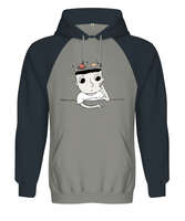 Zihin ve Gezegenler Gri/Füme Orjinal Reglan Hoodie Unisex Sweatshirt - Tisho