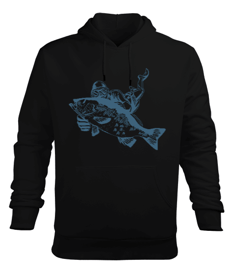 Tisho - Zıpkın - Spearfishing Erkek Kapüşonlu Hoodie Sweatshirt