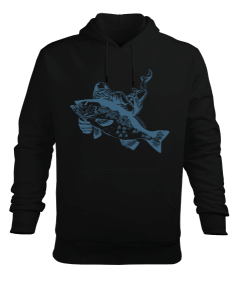 Zıpkın - Spearfishing Erkek Kapüşonlu Hoodie Sweatshirt - Tisho