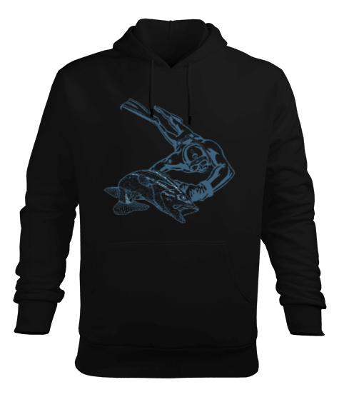 Tisho - Zıpkın - Spearfishing Erkek Kapüşonlu Hoodie Sweatshirt