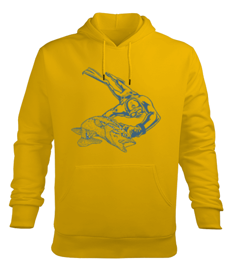 Tisho - Zıpkın - Spearfishing Erkek Kapüşonlu Hoodie Sweatshirt