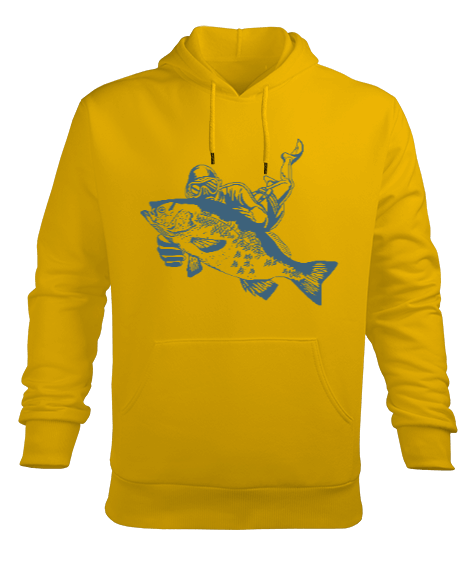 Tisho - Zıpkın - Spearfishing Erkek Kapüşonlu Hoodie Sweatshirt
