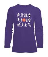 Zodiac Ancient Greece - Antik Yunan Burçlar Mor Kadın Uzun Kol Tişört - Tisho