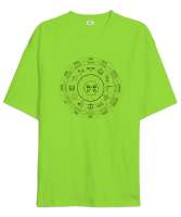Zodiac - Horoscope - Burçlar - Astroloji Fıstık Yeşili Oversize Unisex Tişört - Tisho