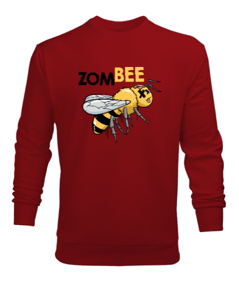 Tisho - Zombee - Zombi Arı Kırmızı Erkek Sweatshirt
