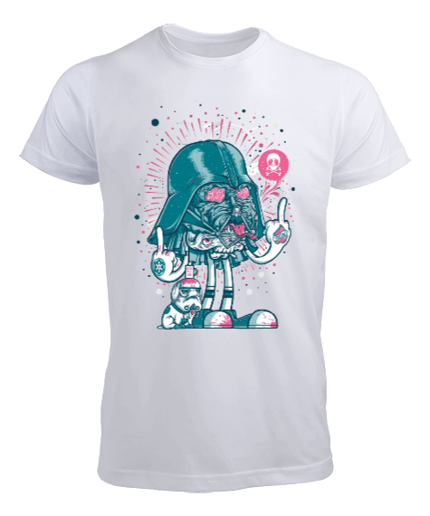 Zombi Darth Vader Star Wars Baskılı Erkek Tişört - Tisho