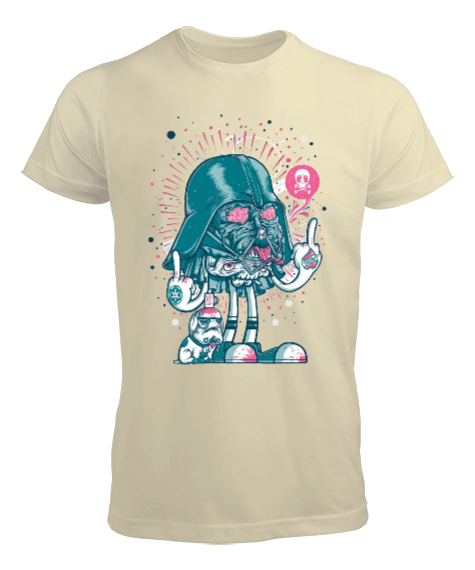 Zombi Darth Vader Star Wars Baskılı Erkek Tişört - Tisho