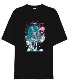 Zombi Darth Vader Star Wars Baskılı Oversize Unisex Tişört - Tisho