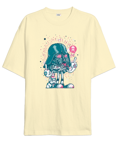 Tisho - Zombi Darth Vader Star Wars Baskılı Oversize Unisex Tişört